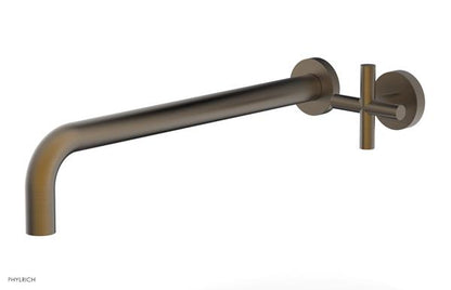 Phylrich - Transition 14 Inch Single Handle Wall Lavatory Set - Cross Handle