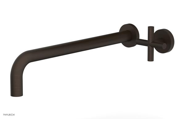 Phylrich - Transition 14 Inch Single Handle Wall Lavatory Set - Cross Handle