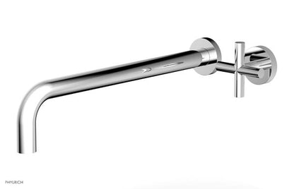 Phylrich - Transition 14 Inch Single Handle Wall Lavatory Set - Cross Handle