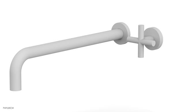 Phylrich - Transition 14 Inch Single Handle Wall Lavatory Set - Cross Handle