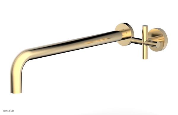 Phylrich - Transition 14 Inch Single Handle Wall Lavatory Set - Cross Handle