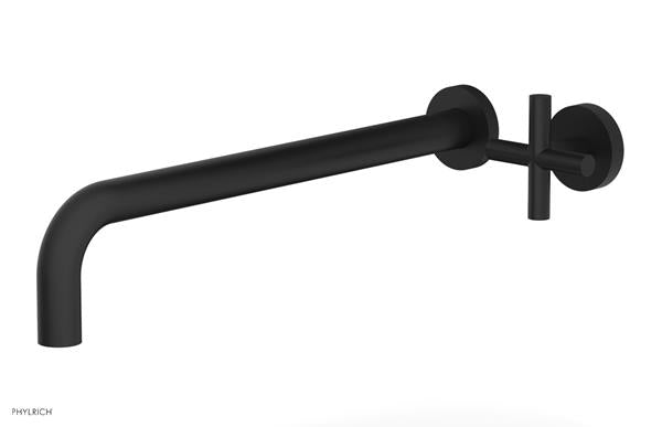 Phylrich - Transition 14 Inch Single Handle Wall Lavatory Set - Cross Handle