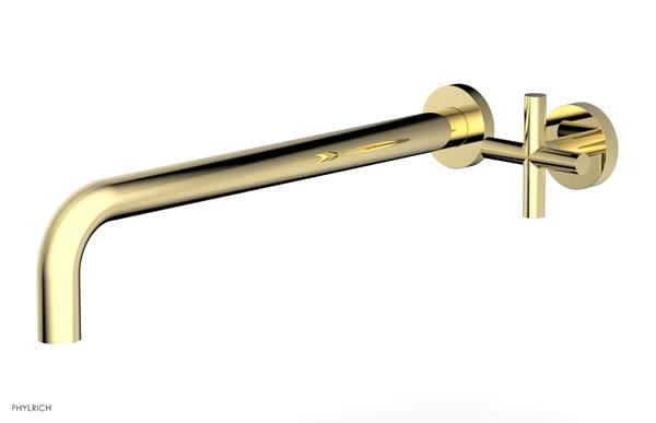 Phylrich - Transition 14 Inch Single Handle Wall Lavatory Set - Cross Handle