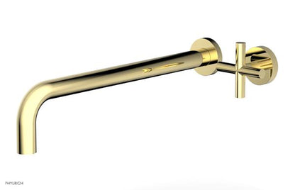 Phylrich - Transition 14 Inch Single Handle Wall Lavatory Set - Cross Handle