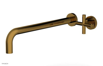 Phylrich - Transition 14 Inch Single Handle Wall Lavatory Set - Cross Handle