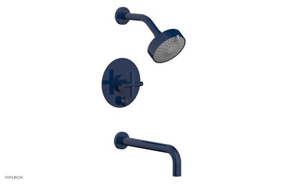 Phylrich - Transition Pressure Balance Tub & Shower Set 10 Inch Spout - Cross Handle