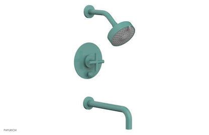 Phylrich - Transition Pressure Balance Tub & Shower Set 10 Inch Spout - Cross Handle
