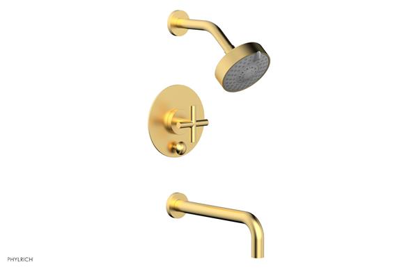 Phylrich - Transition Pressure Balance Tub & Shower Set 10 Inch Spout - Cross Handle