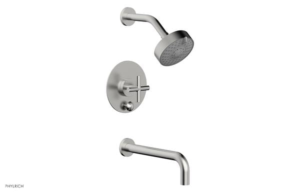Phylrich - Transition Pressure Balance Tub & Shower Set 10 Inch Spout - Cross Handle