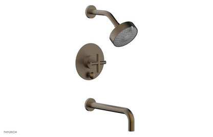 Phylrich - Transition Pressure Balance Tub & Shower Set 10 Inch Spout - Cross Handle