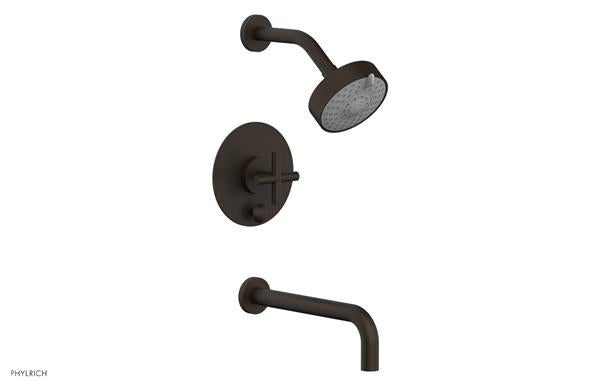 Phylrich - Transition Pressure Balance Tub & Shower Set 10 Inch Spout - Cross Handle