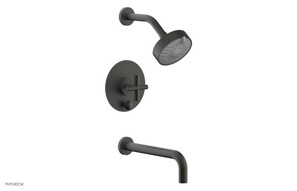 Phylrich - Transition Pressure Balance Tub & Shower Set 10 Inch Spout - Cross Handle