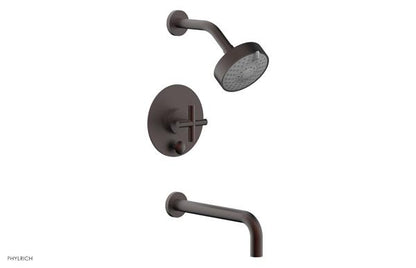 Phylrich - Transition Pressure Balance Tub & Shower Set 10 Inch Spout - Cross Handle