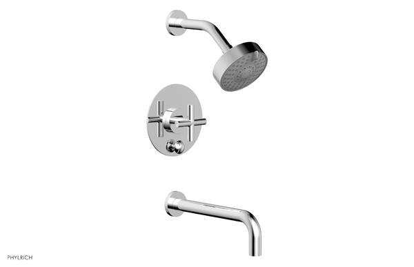 Phylrich - Transition Pressure Balance Tub & Shower Set 10 Inch Spout - Cross Handle