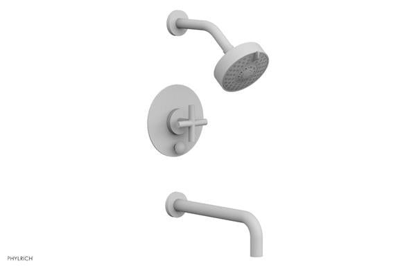 Phylrich - Transition Pressure Balance Tub & Shower Set 10 Inch Spout - Cross Handle