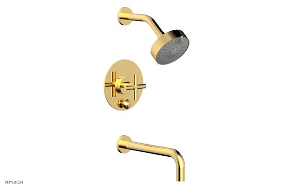 Phylrich - Transition Pressure Balance Tub & Shower Set 10 Inch Spout - Cross Handle