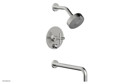Phylrich - Transition Pressure Balance Tub & Shower Set 12 Inch Spout - Cross Handle