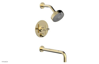 Phylrich - Transition Pressure Balance Tub & Shower Set 12 Inch Spout - Cross Handle