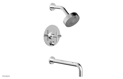 Phylrich - Transition Pressure Balance Tub & Shower Set 12 Inch Spout - Cross Handle