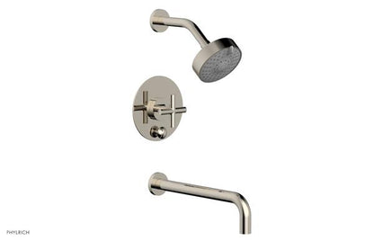 Phylrich - Transition Pressure Balance Tub & Shower Set 12 Inch Spout - Cross Handle