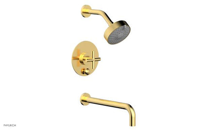 Phylrich - Transition Pressure Balance Tub & Shower Set 12 Inch Spout - Cross Handle