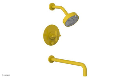 Phylrich - Transition Pressure Balance Tub & Shower Set 14 Inch Spout - Cross Handle