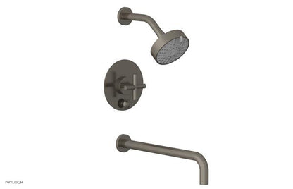 Phylrich - Transition Pressure Balance Tub & Shower Set 14 Inch Spout - Cross Handle