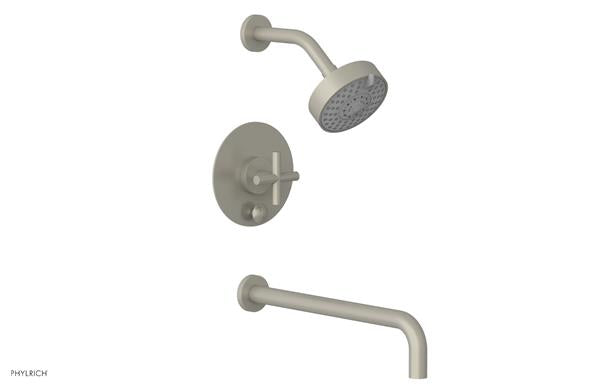 Phylrich - Transition Pressure Balance Tub & Shower Set 14 Inch Spout - Cross Handle