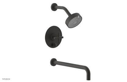 Phylrich - Transition Pressure Balance Tub & Shower Set 14 Inch Spout - Cross Handle