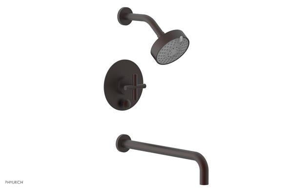 Phylrich - Transition Pressure Balance Tub & Shower Set 14 Inch Spout - Cross Handle