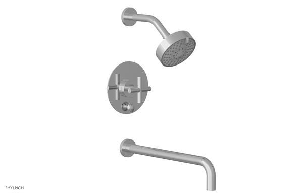 Phylrich - Transition Pressure Balance Tub & Shower Set 14 Inch Spout - Cross Handle