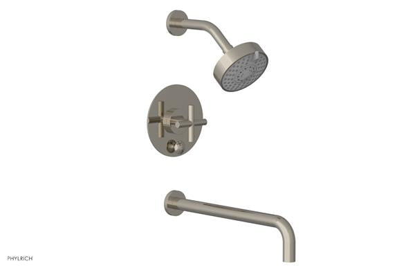 Phylrich - Transition Pressure Balance Tub & Shower Set 14 Inch Spout - Cross Handle