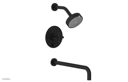 Phylrich - Transition Pressure Balance Tub & Shower Set 14 Inch Spout - Cross Handle
