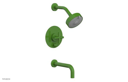 Phylrich - Transition Pressure Balance Tub & Shower Set 7-1/2 Inch Spout - Cross Handle