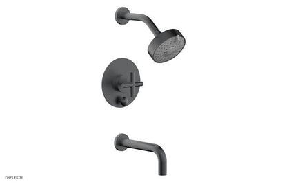 Phylrich - Transition Pressure Balance Tub & Shower Set 7-1/2 Inch Spout - Cross Handle
