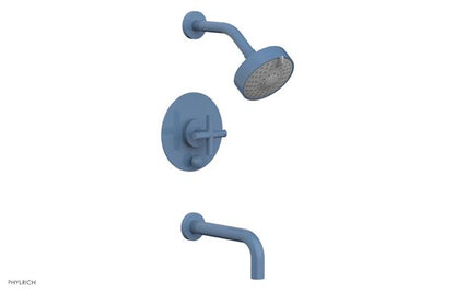 Phylrich - Transition Pressure Balance Tub & Shower Set 7-1/2 Inch Spout - Cross Handle