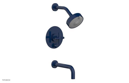 Phylrich - Transition Pressure Balance Tub & Shower Set 7-1/2 Inch Spout - Cross Handle