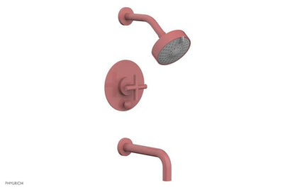 Phylrich - Transition Pressure Balance Tub & Shower Set 7-1/2 Inch Spout - Cross Handle