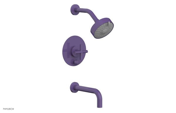 Phylrich - Transition Pressure Balance Tub & Shower Set 7-1/2 Inch Spout - Cross Handle