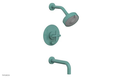 Phylrich - Transition Pressure Balance Tub & Shower Set 7-1/2 Inch Spout - Cross Handle