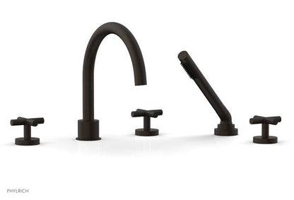 Phylrich - Transition Deck Tub Set with Hand Shower - Cross Handles