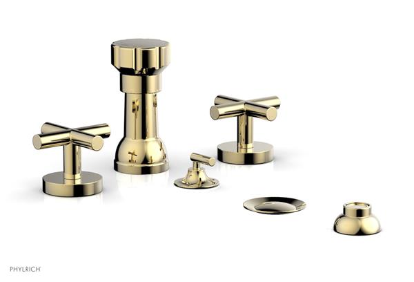 Phylrich - Transition Four Hole Bidet Set - Cross Handle