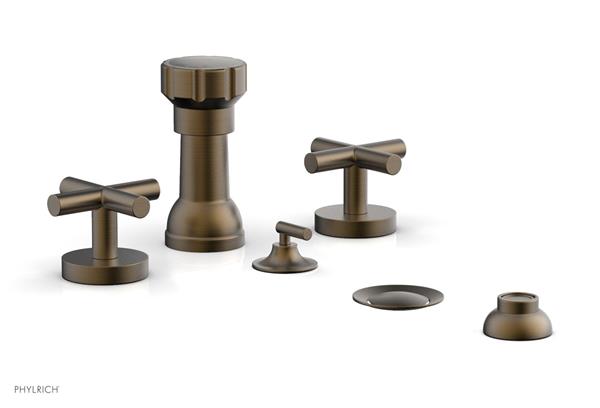 Phylrich - Transition Four Hole Bidet Set - Cross Handle