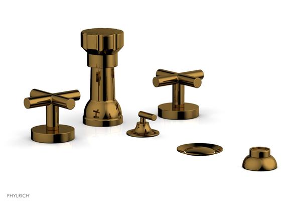 Phylrich - Transition Four Hole Bidet Set - Cross Handle