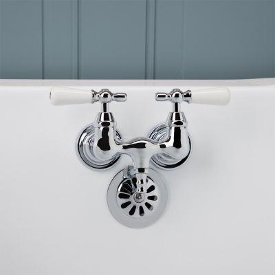 Maidstone - Tub Wall Mount English Telephone Faucet - Down Spout