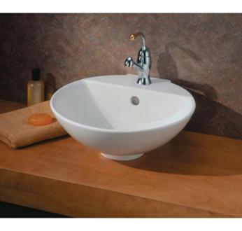 Cheviot - York Vessel Sink, White, Single Hole Drilling
