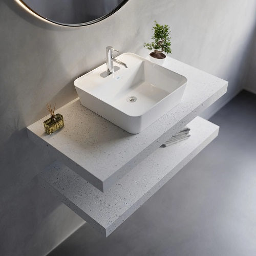 Cheviot - Serena 13.25 Vessel Sink Single Hole Drilling - Gloss White