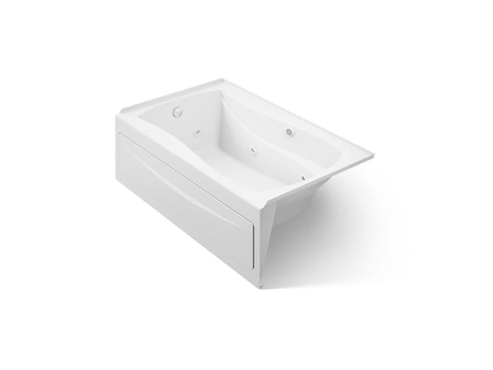 Kohler - Mariposa 60 X 36 Inch Alcove Whirlpool Bath With Bask Heated Surface And Integral Apron