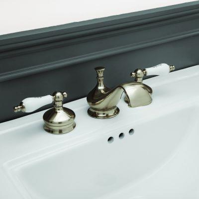 Maidstone - Mila Widespread Bathroom Sink Faucet - Porcelain Lever Handles
