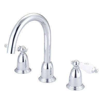 Maidstone - Widespread Bathroom Sink Faucet - Porcelain Lever Handles